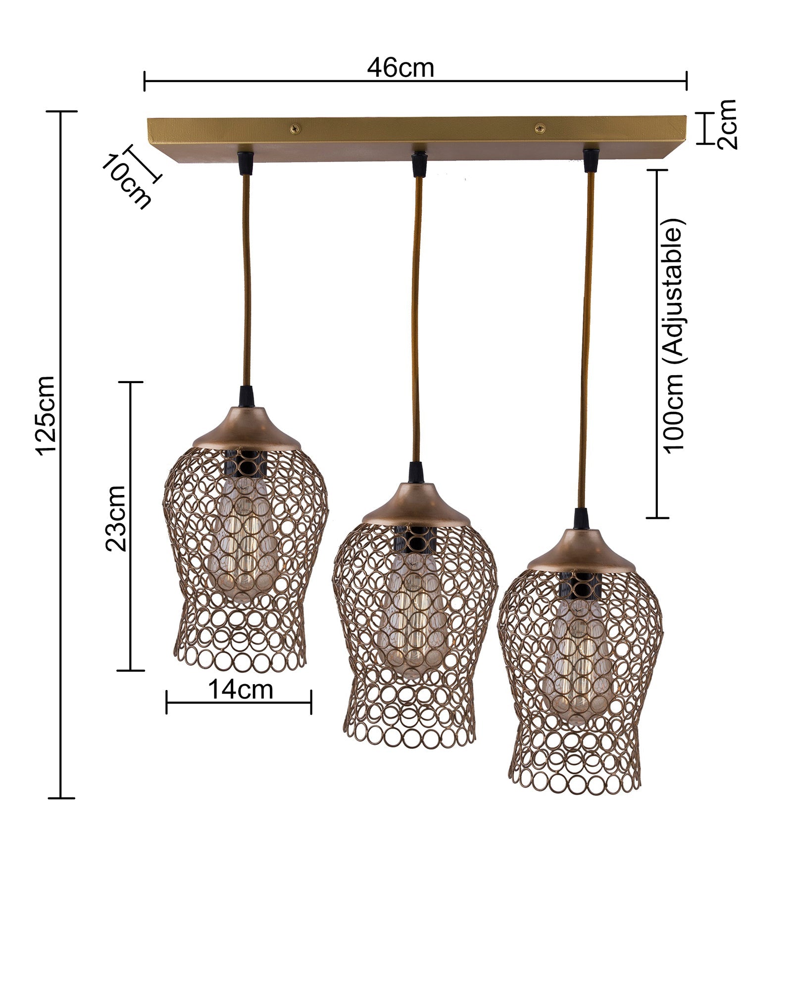 3-lights Linear Cluster Chandelier Chimney hanging Pendant Light, kitchen area and dining room light