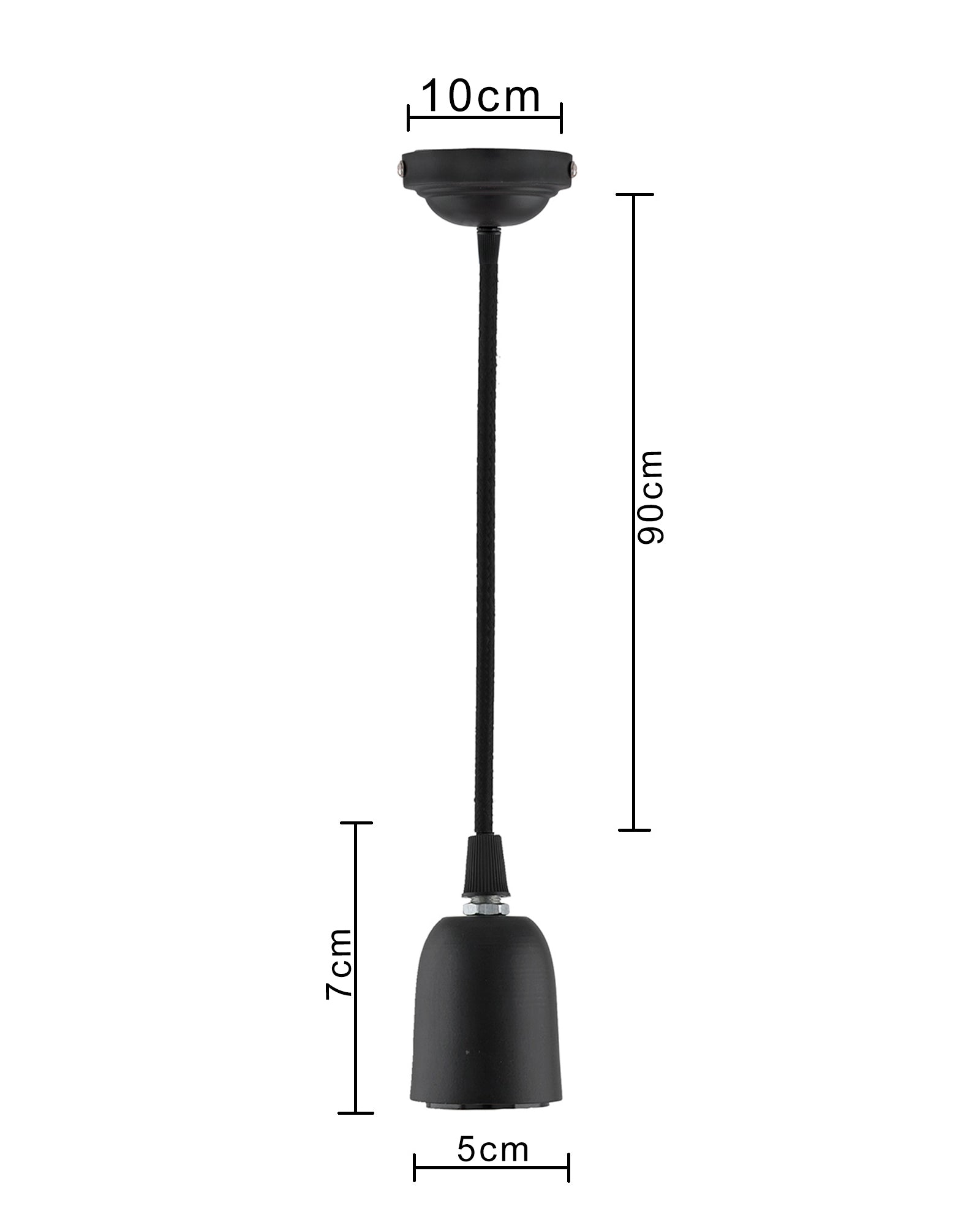 Edison Filament Matt Black Bulb Holder, Urban, retro, nordic style, with fixture, Set of 2