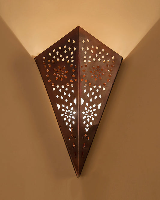 Homesake® Moroccan Metal Wall Sconce – Decorative Ambient Wall Light for Home Decor, Office, Festive Decor