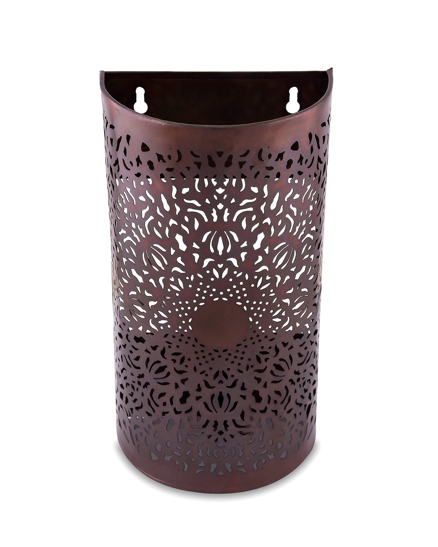 Moroccan filgree wall lamp, antique brass finish