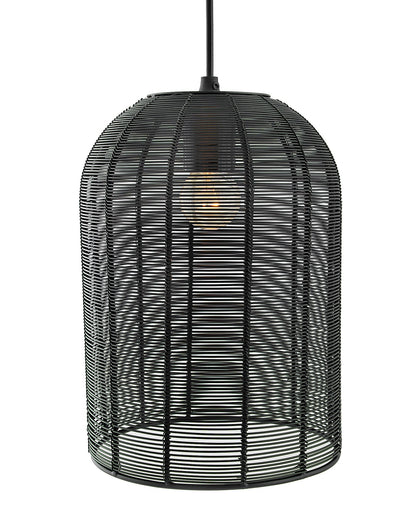 Industrial Metal Hanging Pendant Light, Wire mesh Metal Cage, Black