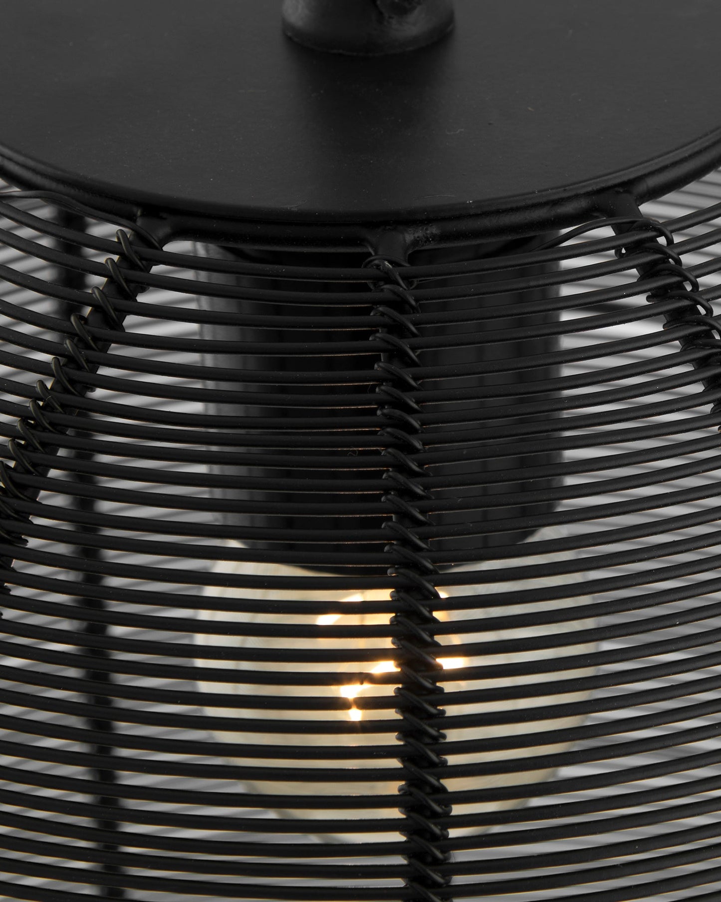 Industrial Metal Hanging Pendant Light, Wire mesh Metal Cage, Black