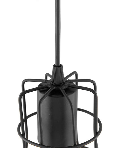 E27 Edison Vintage Black Metal Crown Hanging Light , Set of 2, Pendant Ceiling Light Lamp