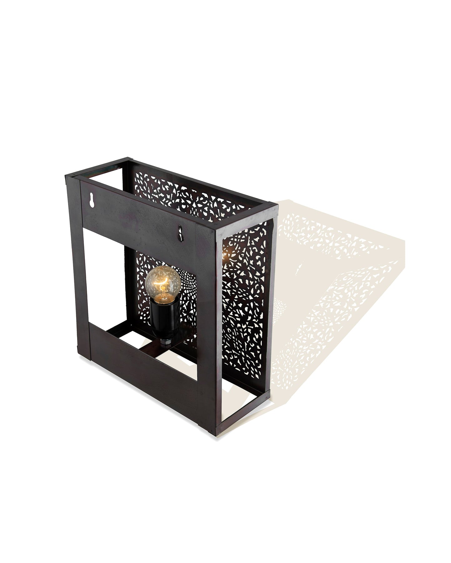 Oriental Square Wall Lamp Light Lampshade, Antique Moroccan Wall Sconce