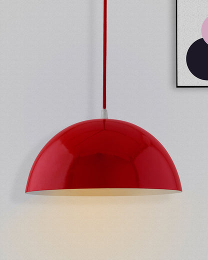 Metallic Glossy Pendant hanging light, hanging lamp 10"