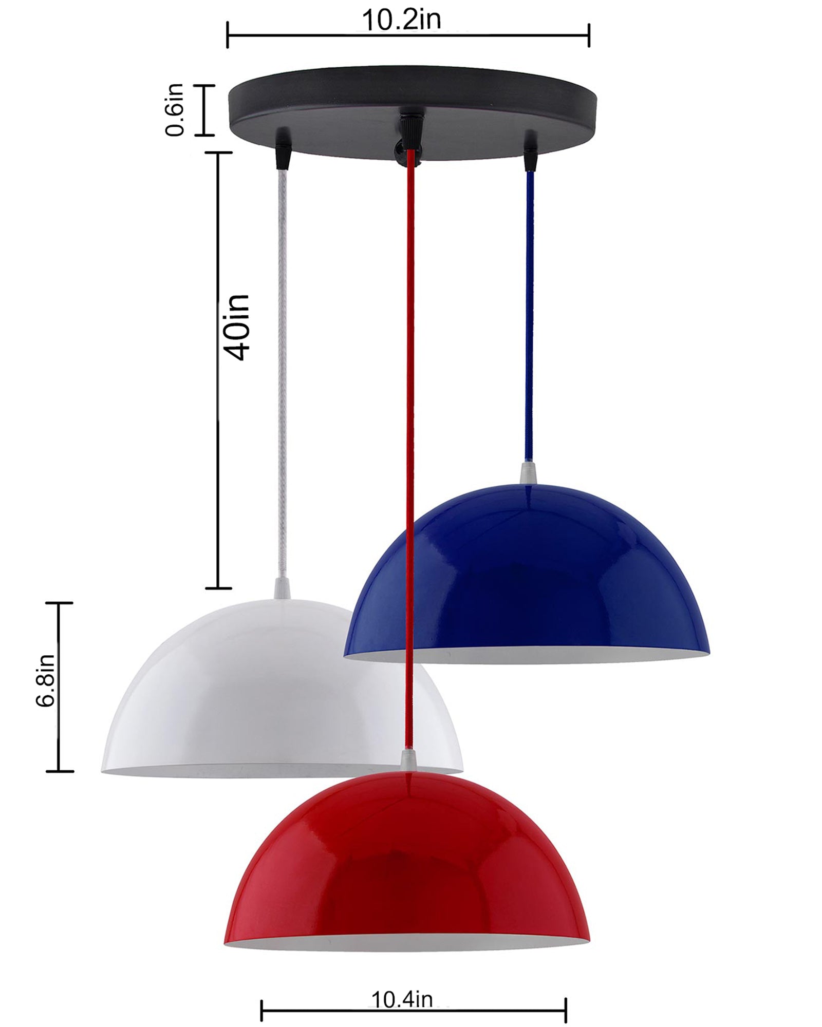 3-lights Round Cluster Chandelier Ceiling Hanging Pendant Light with Braided Cord, URBAN Retro, nordic style, LED/filament bulb