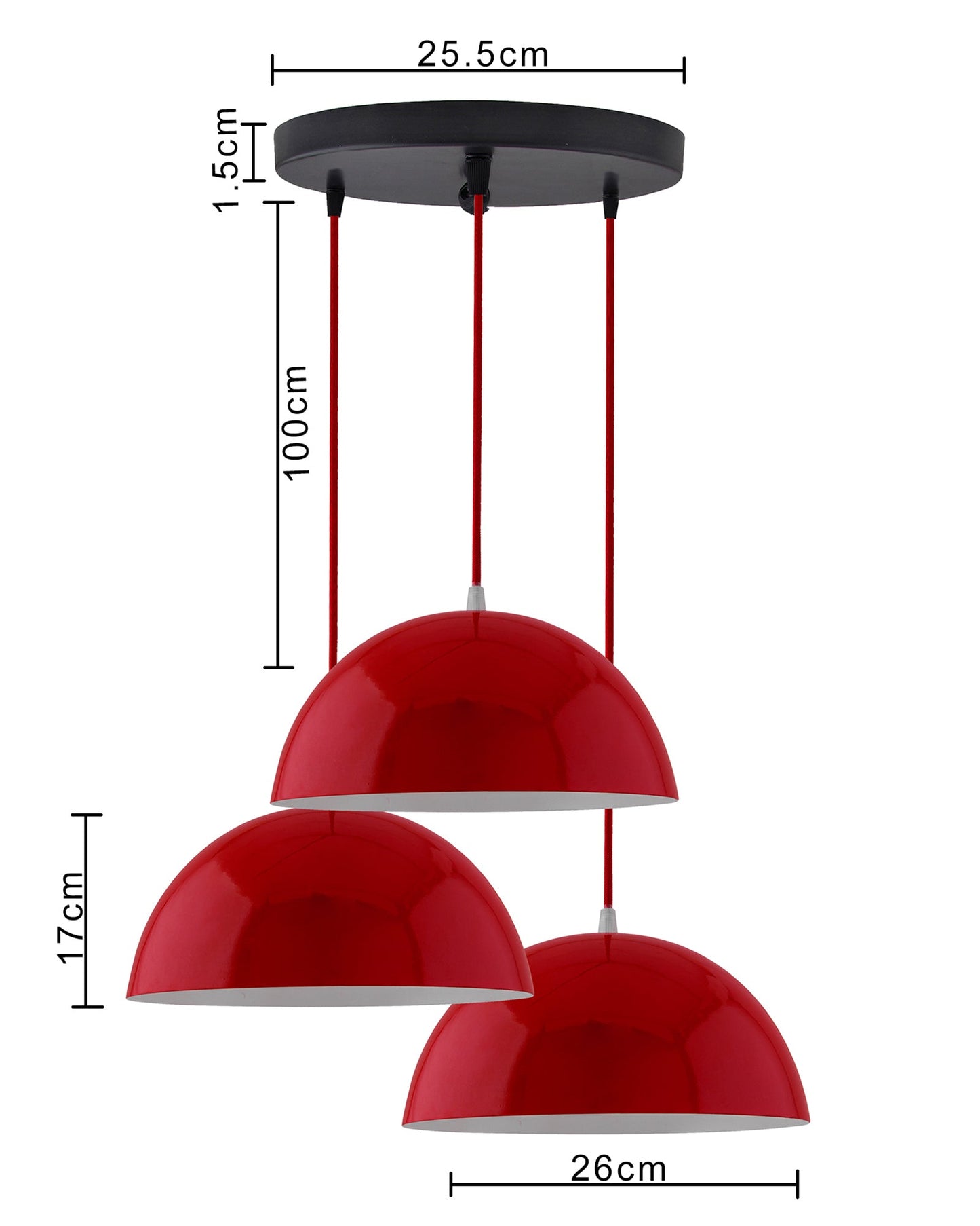 3-lights Round Cluster Chandelier Ceiling Hanging Pendant Light with Braided Cord, URBAN Retro, nordic style, LED/filament bulb