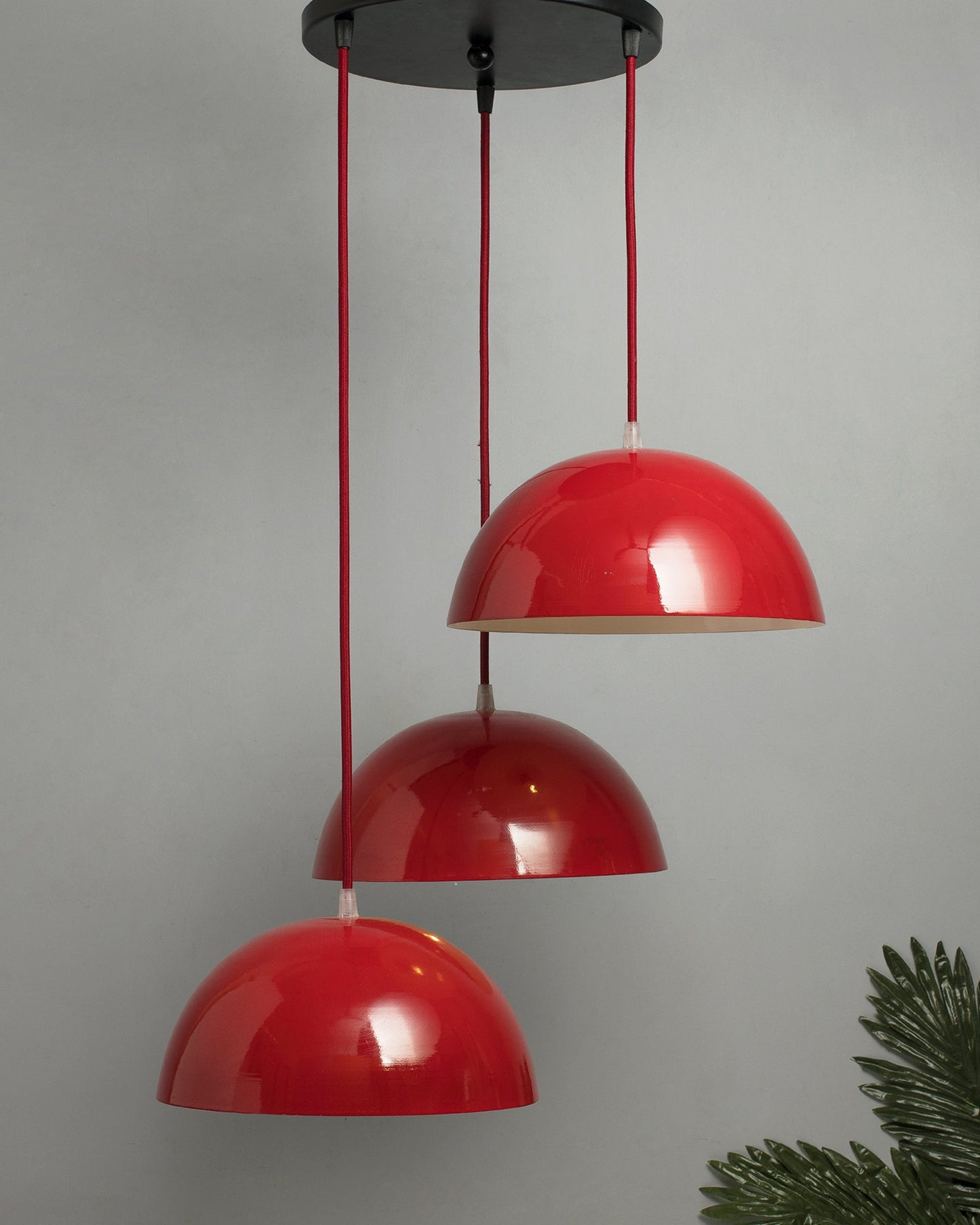 3-lights Round Cluster Chandelier Ceiling Hanging Pendant Light with Braided Cord, URBAN Retro, nordic style, LED/filament bulb