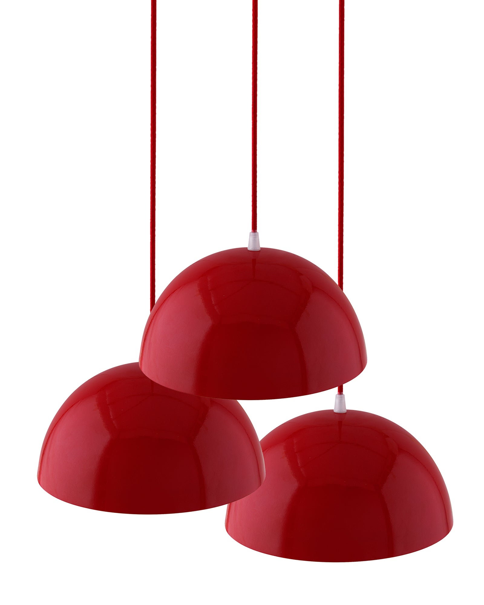 3-lights Round Cluster Chandelier Ceiling Hanging Pendant Light with Braided Cord, URBAN Retro, nordic style, LED/filament bulb