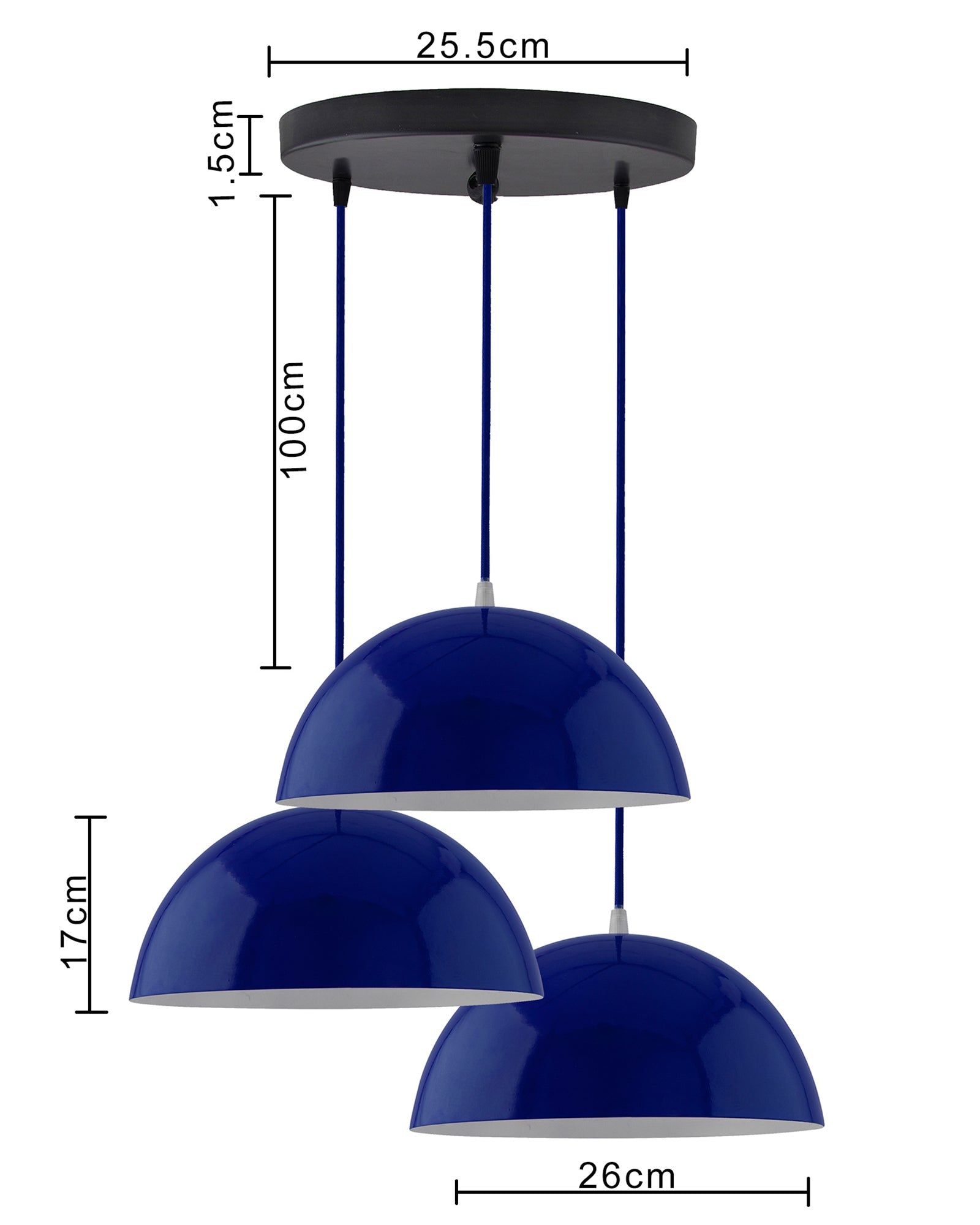 3-lights Round Cluster Chandelier Ceiling Hanging Pendant Light with Braided Cord, URBAN Retro, nordic style, LED/filament bulb