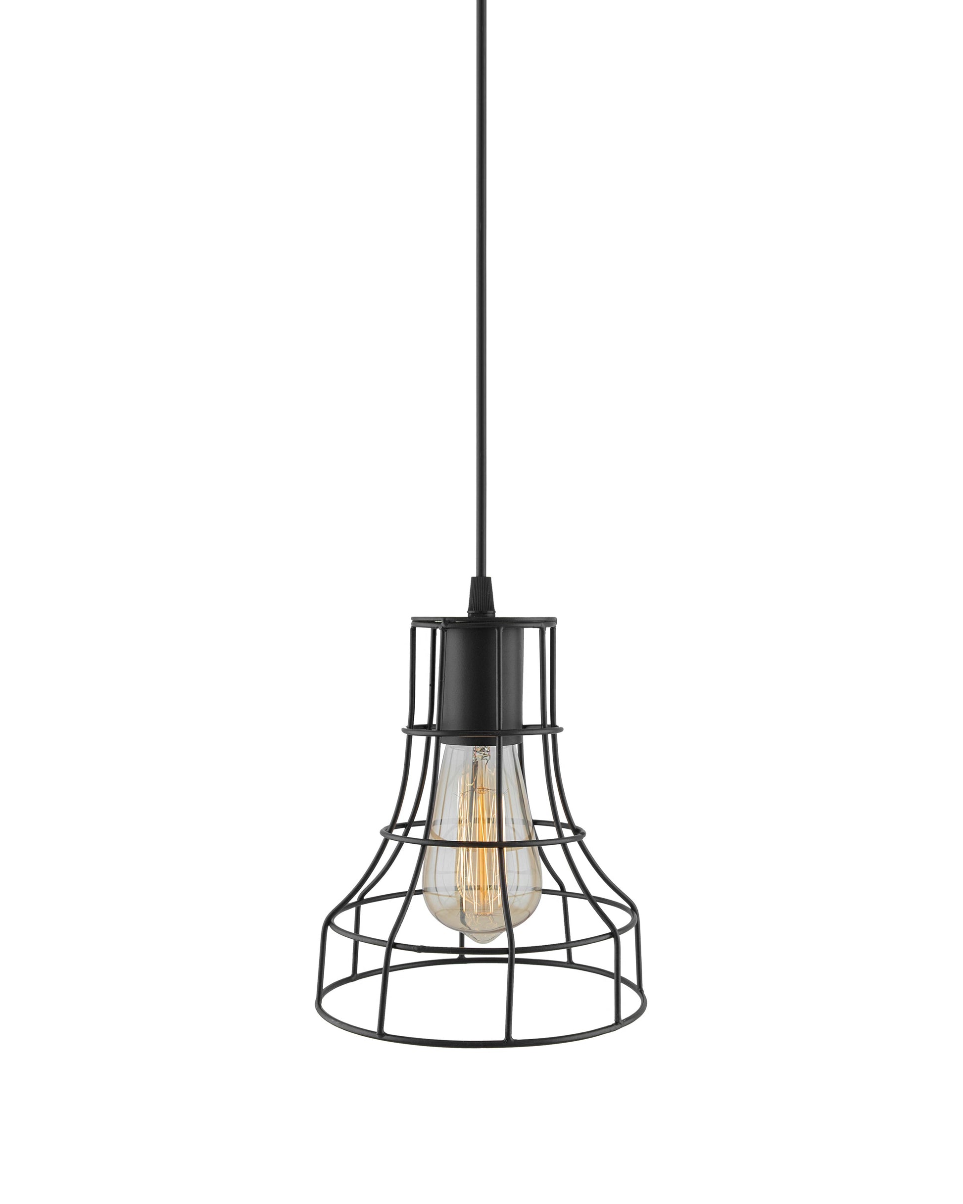 E27 Ediosn Vintage Black Metal Shade Hanging Light, Pendant Ceiling Light Lamp