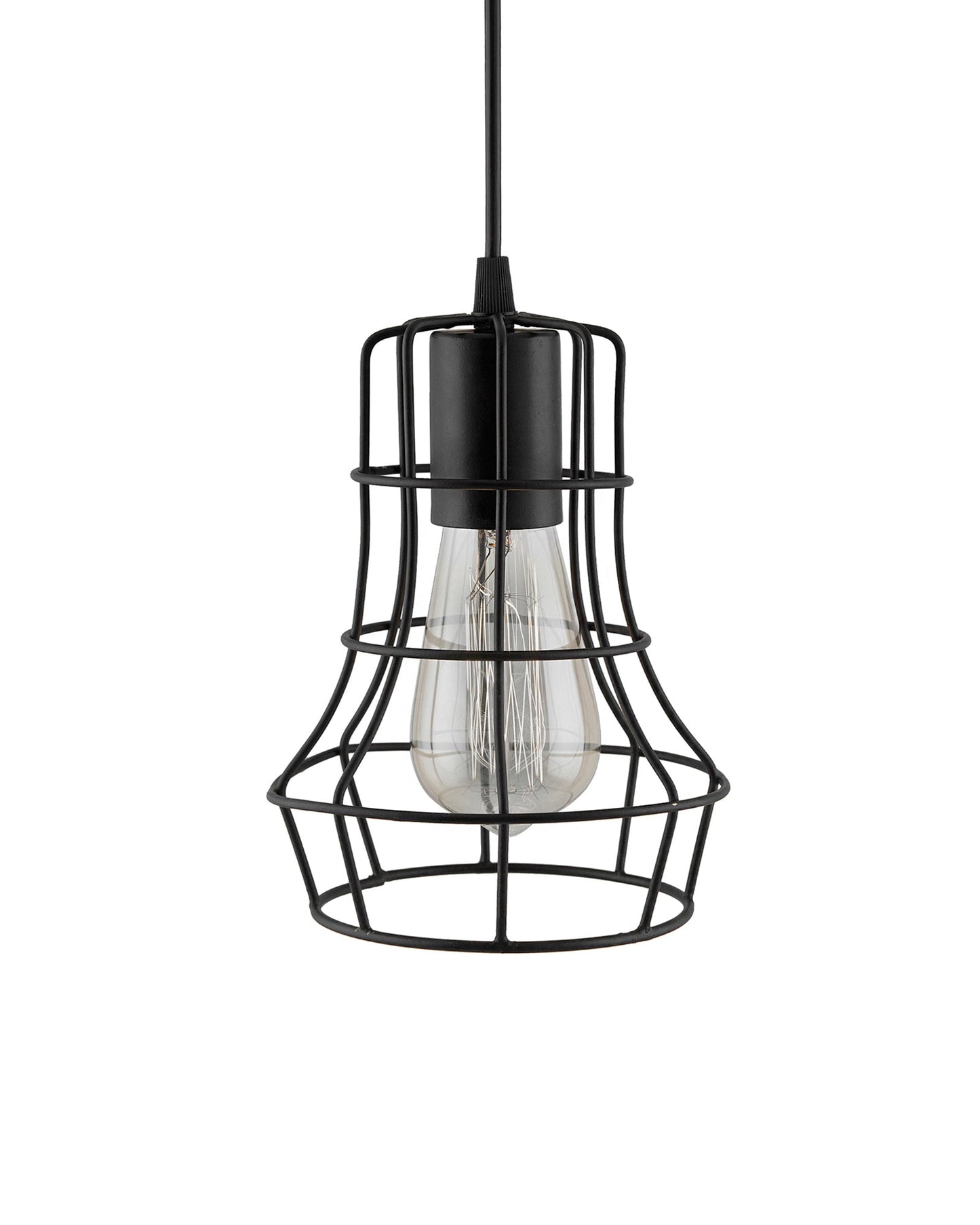 E27 Ediosn Vintage Black Metal Crown Hanging Light, Pendant Ceiling Light Lamp