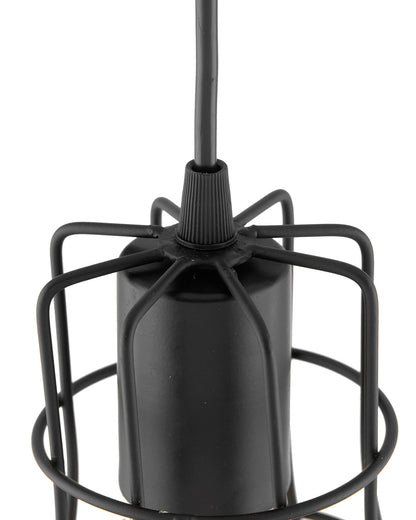E27 Ediosn Vintage Black Metal Crown Hanging Light, Pendant Ceiling Light Lamp