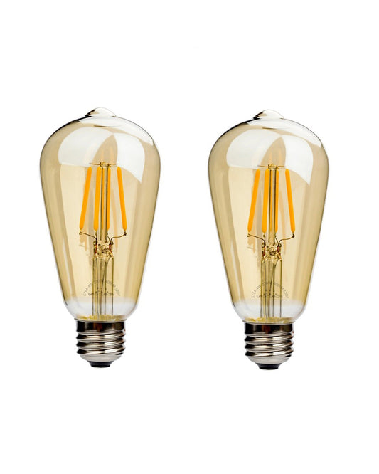 ST64 Pear Shape Filament LED Bulb, 4 Watt, Industrial Decorative Vintage Light Lamp