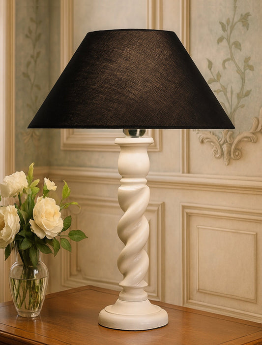 Classic Twister Table lamp white with Shade
