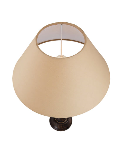 Eureka Polka Black Wood Table Lamp With Shade