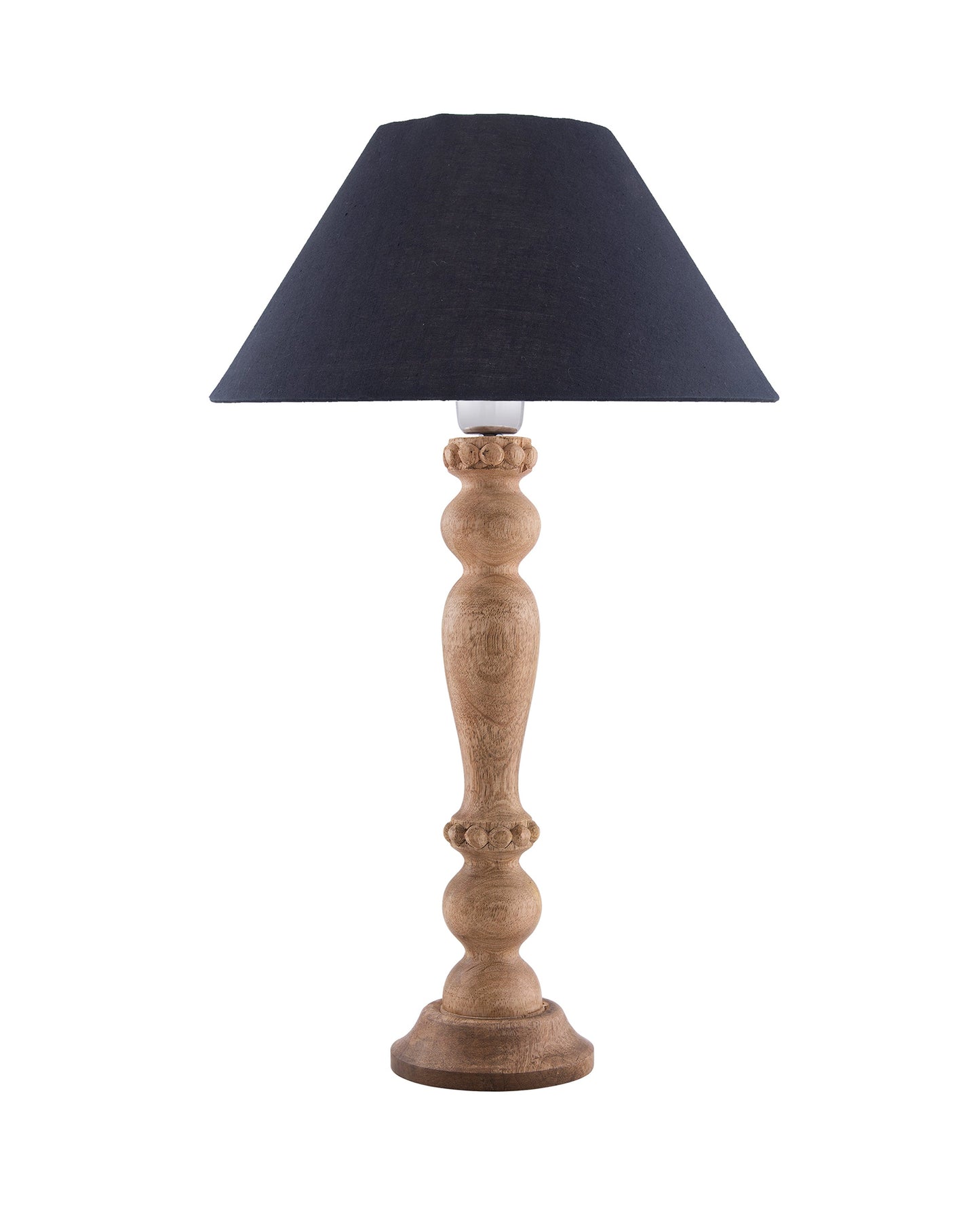 Eureka Polka Natural Wood Table Lamp With Shade