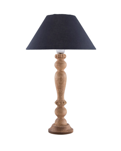 Eureka Polka Natural Wood Table Lamp With Shade