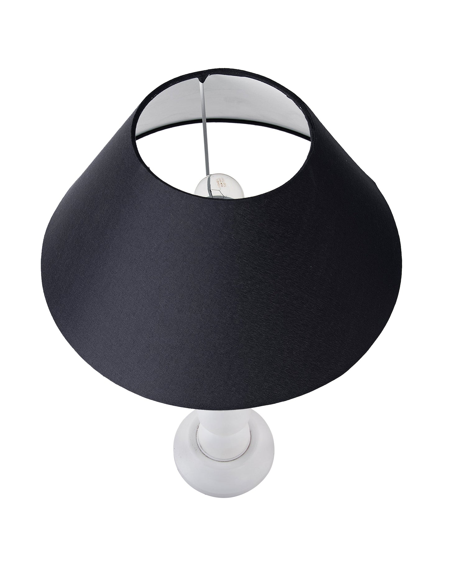 Eureka Polka White Wood Table Lamp With shade