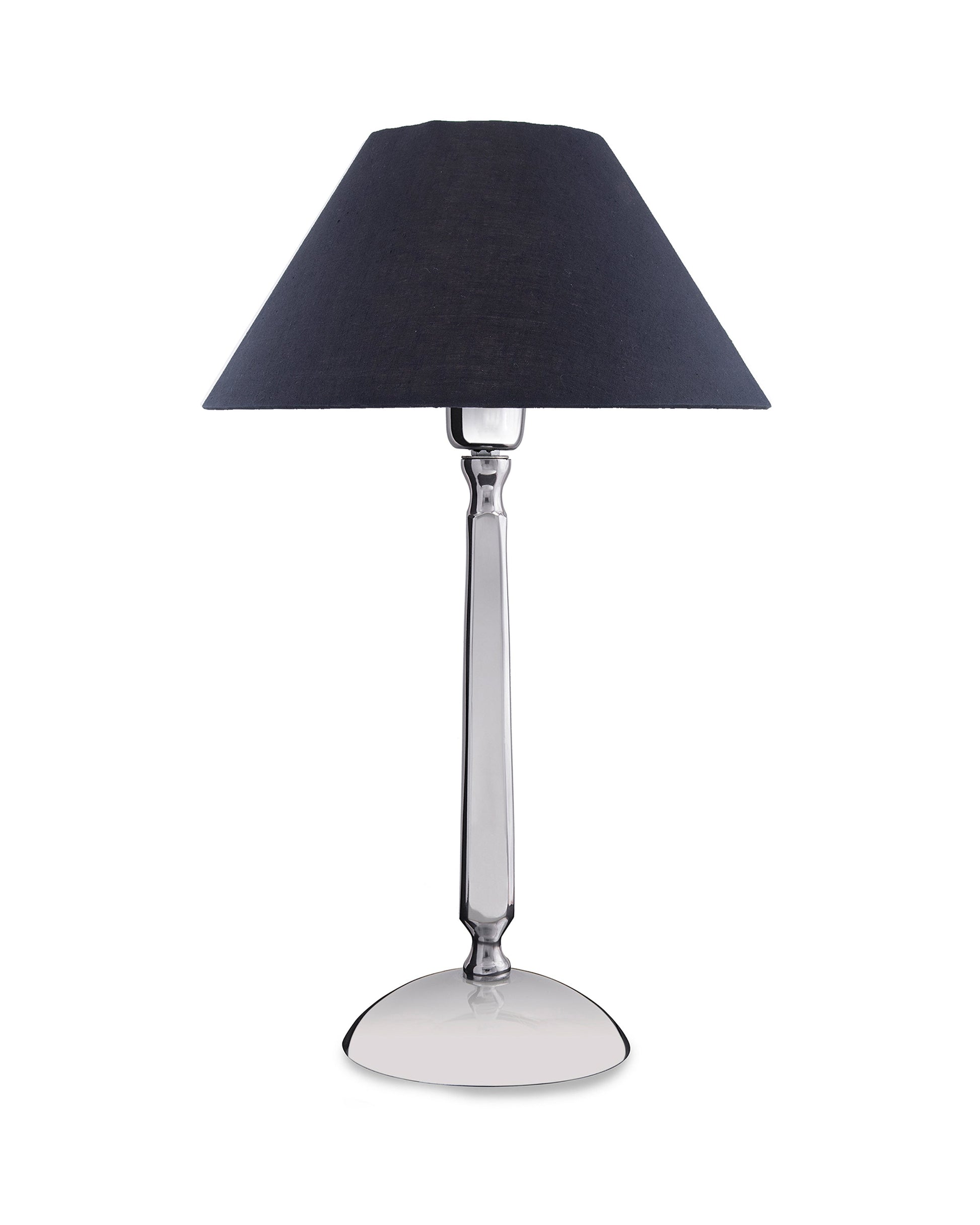 Classic Cubist Chrome Lamp with Shade