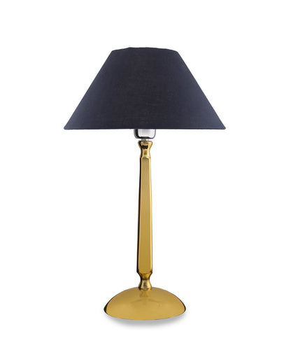 Classic Cubist Gold Brushed Lamp with Shade