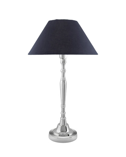 Imperial nickel brushed lamp with shade