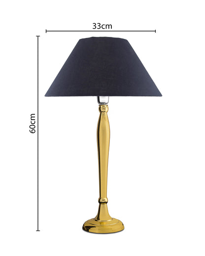 Royal Ovoid gold brushed lamp with shade