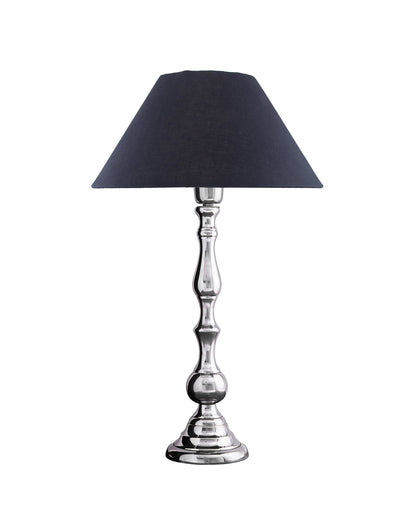 Teardrop chrome lamp with shade