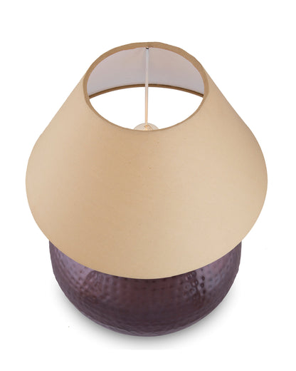 Antique Copper Hammered Pitcher Table Lamp with Shade