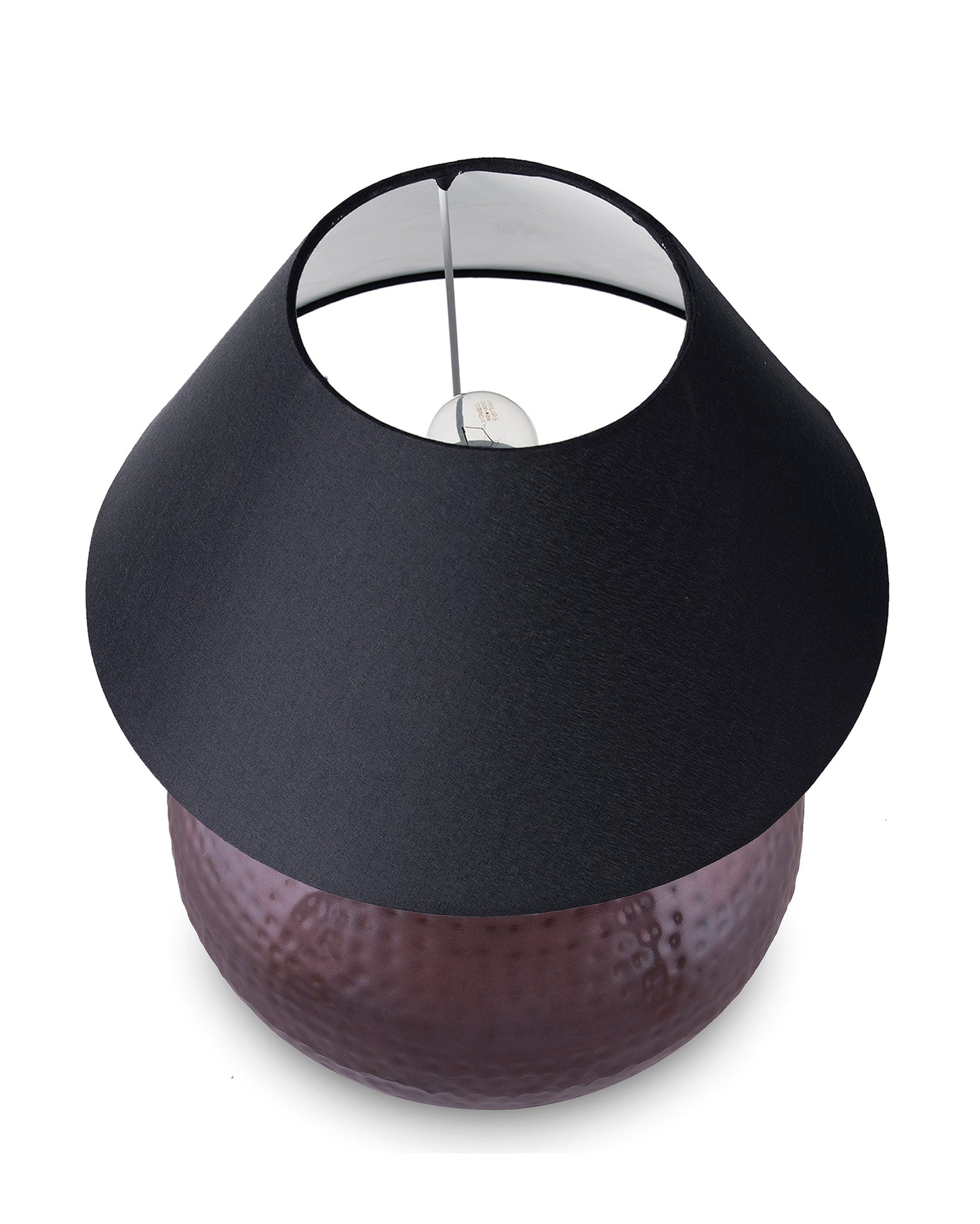 Antique Copper Hammered Pitcher Table Lamp with Shade