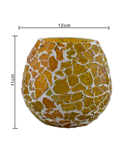 Moroccan Glass Mosaic Candle Holder, Tea Light holder Votive, Set of 2