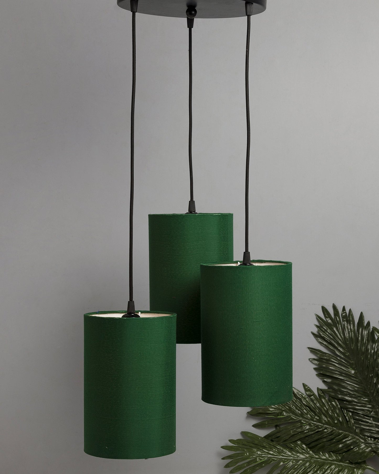 3-Lights Round Cluster Chandelier Classic CylinderHanging Shade Pendant, Decorative, Black, URBAN Retro, Nordic Style, LED/Filament Bulb