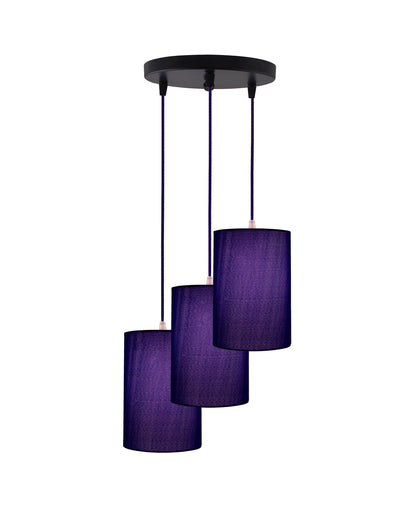 3-Lights Round Cluster Chandelier Classic CylinderHanging Shade Pendant, Decorative, Black, URBAN Retro, Nordic Style, LED/Filament Bulb