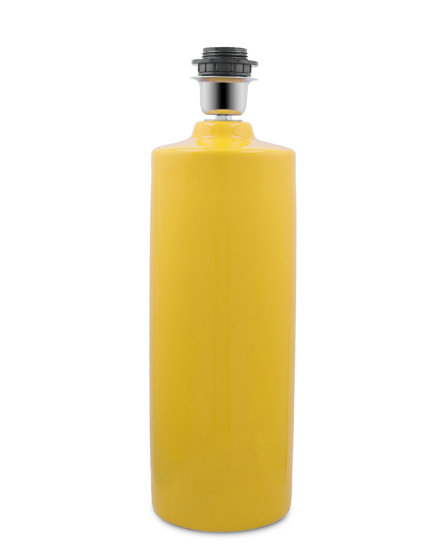 Ceramic Base Yellow Table Lamp with Cone Shade, LED Bulb