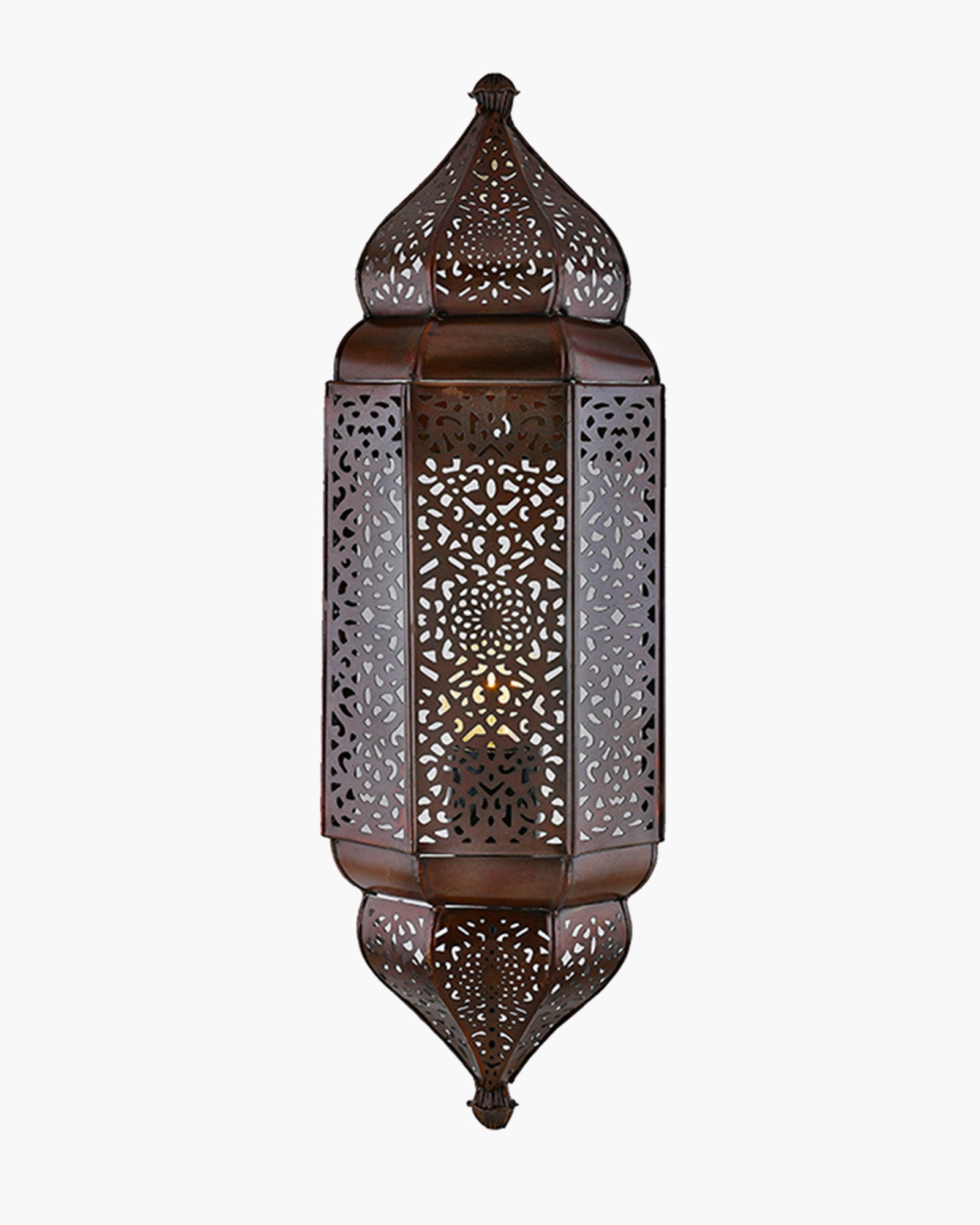 Homesake® Moroccan Wall Lamp – Handcrafted Decorative Metal Light for living room, Bedroom, Offoce or Festive Decor