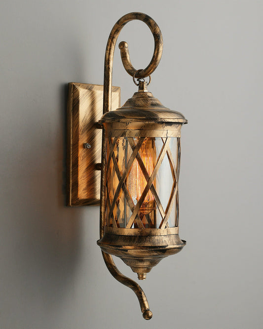 Rustic Wall Light Fixtures, Oil Rubbed Bronze Finish Indoor Vintage Wall Sconce Industrial Lamp Fixture Glass Shade Farmhouse Metal Sconces for Bedroom Living Room Cafe, Wall Cylinder