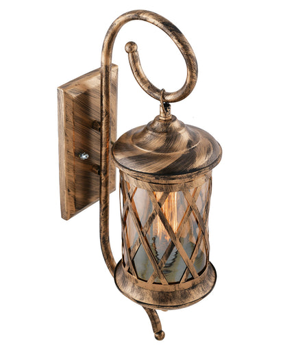 Rustic Wall Light Fixtures, Oil Rubbed Bronze Finish Indoor Vintage Wall Sconce Industrial Lamp Fixture Glass Shade Farmhouse Metal Sconces for Bedroom Living Room Cafe, Wall Cylinder