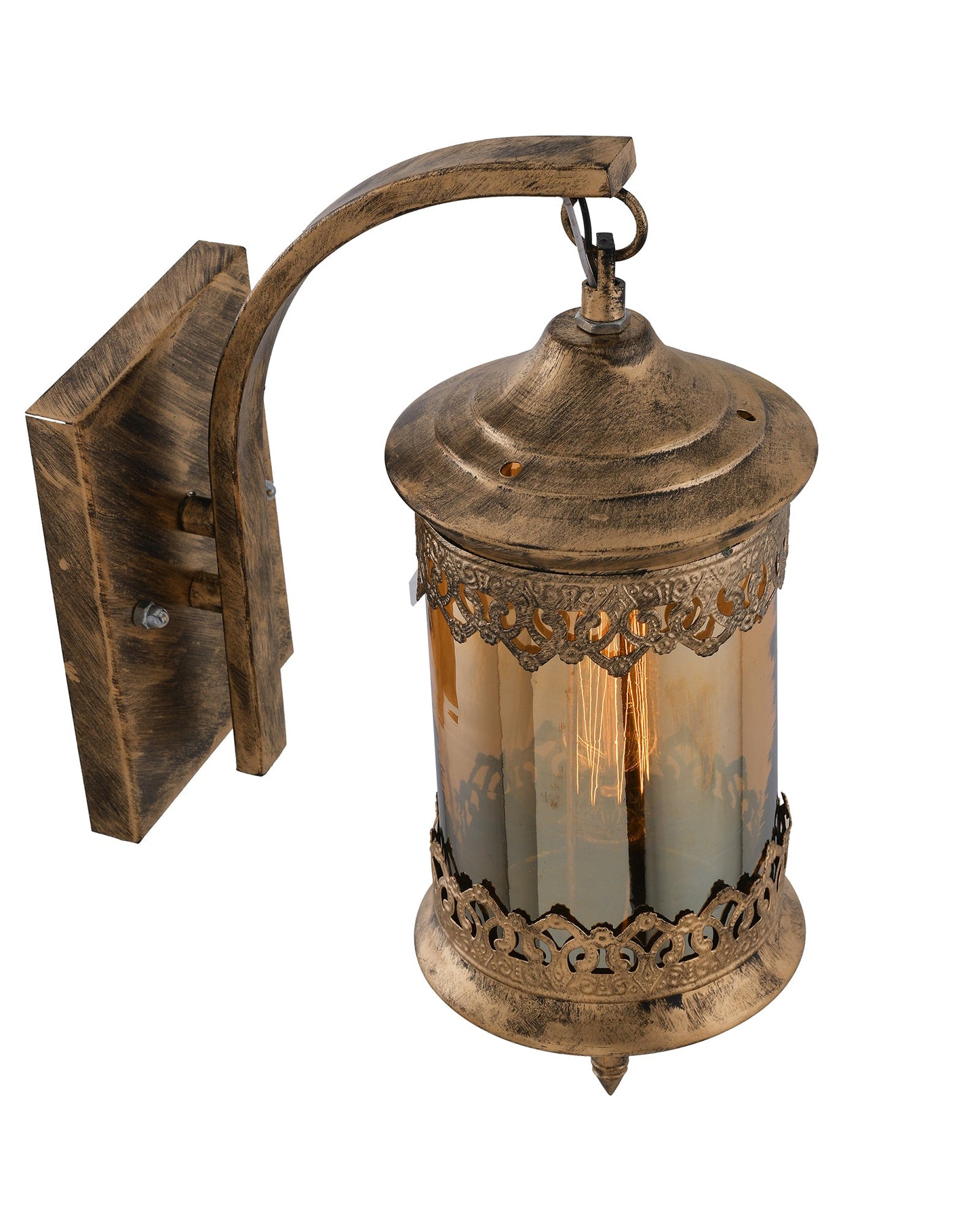 Carving Cylinder Rustic Wall Sconce Light Fixtures Oil Rubbed Bronze Finish