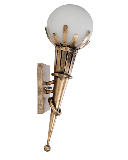 Rustic Wall Light Fixtures, Oil Rubbed Bronze Finish Indoor Vintage Wall Sconce Industrial Lamp Fixture Glass Shade Farmhouse Metal Sconces for Bedroom Living Room Cafe, Wall Torch