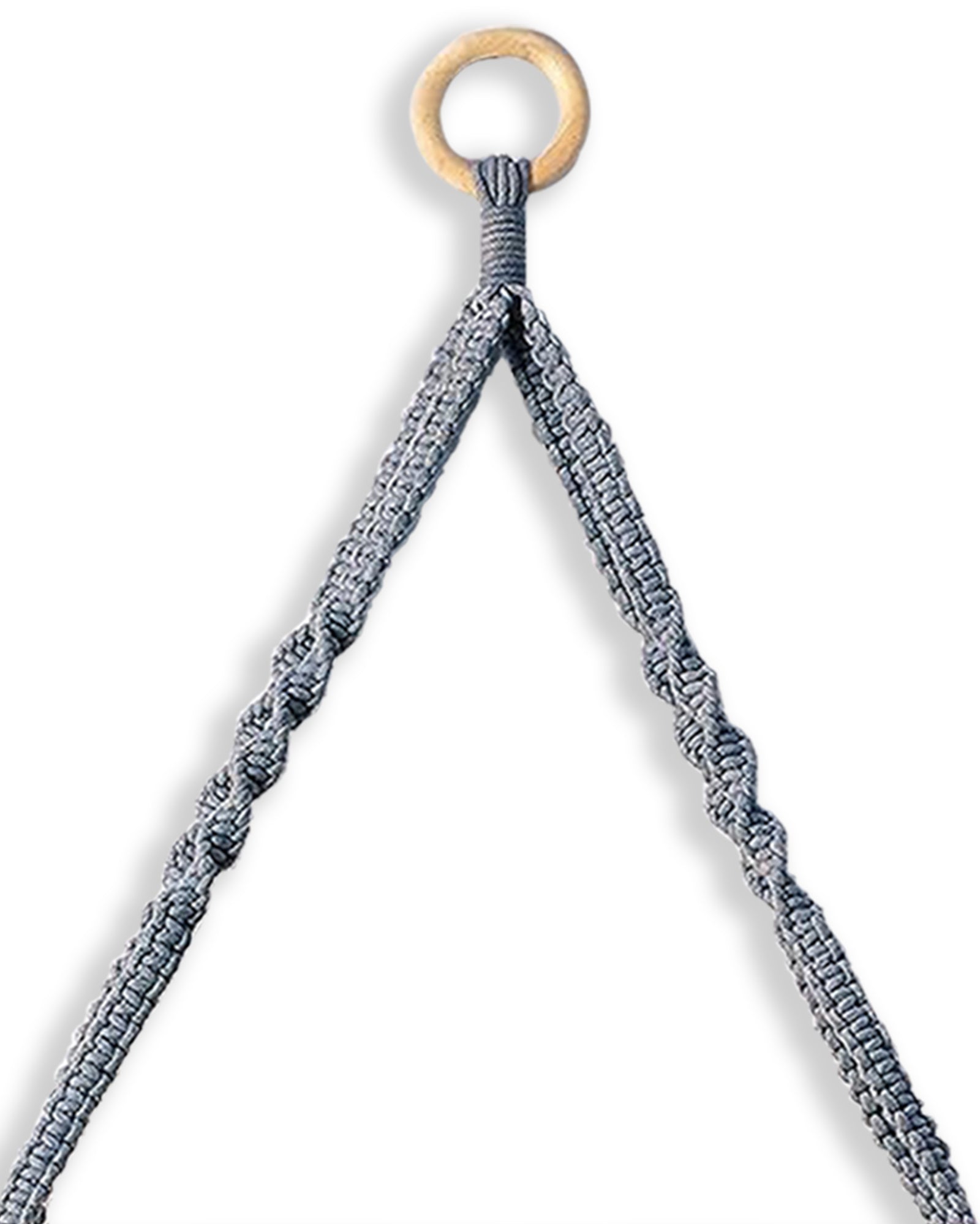 Triangle Rope Hanging Shelves Set of 2, Wood Floating Shelf for Wall Décor Bedroom Bathroom Living Room, Display Shelving for Hanging Plants Photos Grey