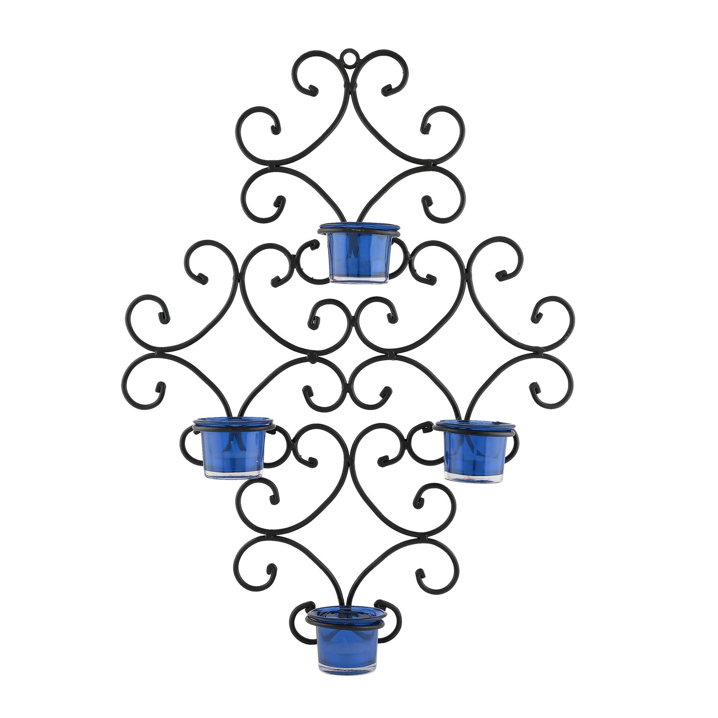 4-Votive Victorian Black Iron Wall Sconce Candle Holder,Candle Wall art
