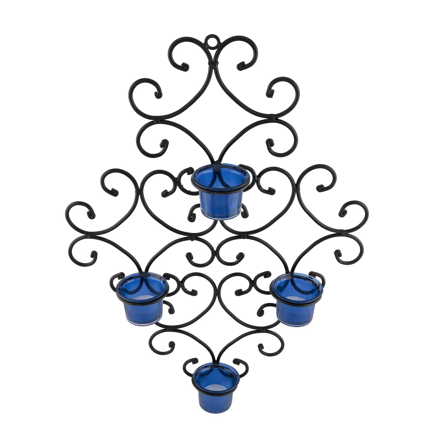 4-Votive Victorian Black Iron Wall Sconce Candle Holder,Candle Wall art