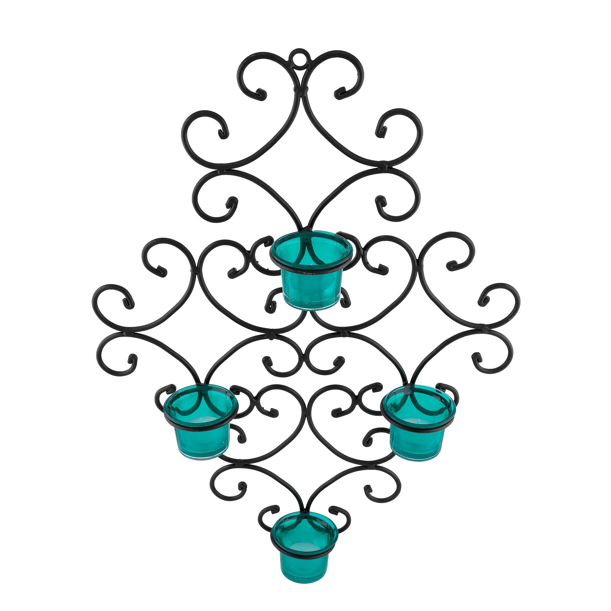 4-Votive Victorian Black Iron Wall Sconce Candle Holder,Candle Wall art