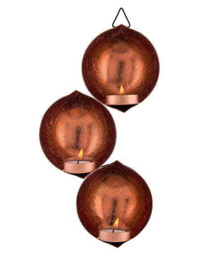 Wall Hanging metal Tri-Drop hanging candle holder, Wall candle Sconce