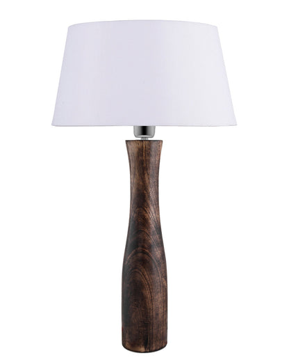 Antique Solid Timber Turned table lamp with Empire Drum Shade