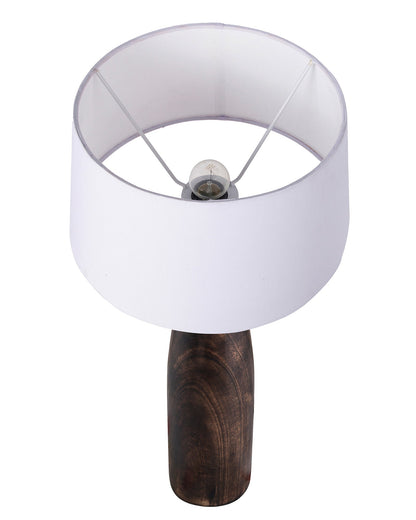 Antique Solid Timber Turned table lamp with Empire Drum Shade