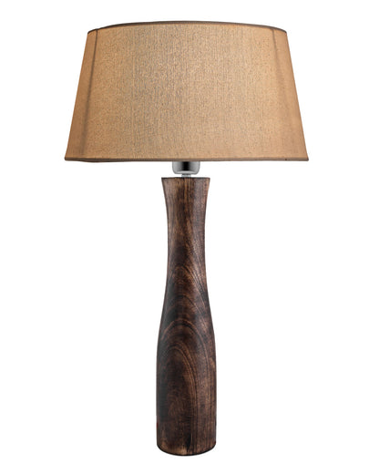 Antique Solid Timber Turned table lamp with Empire Drum Shade