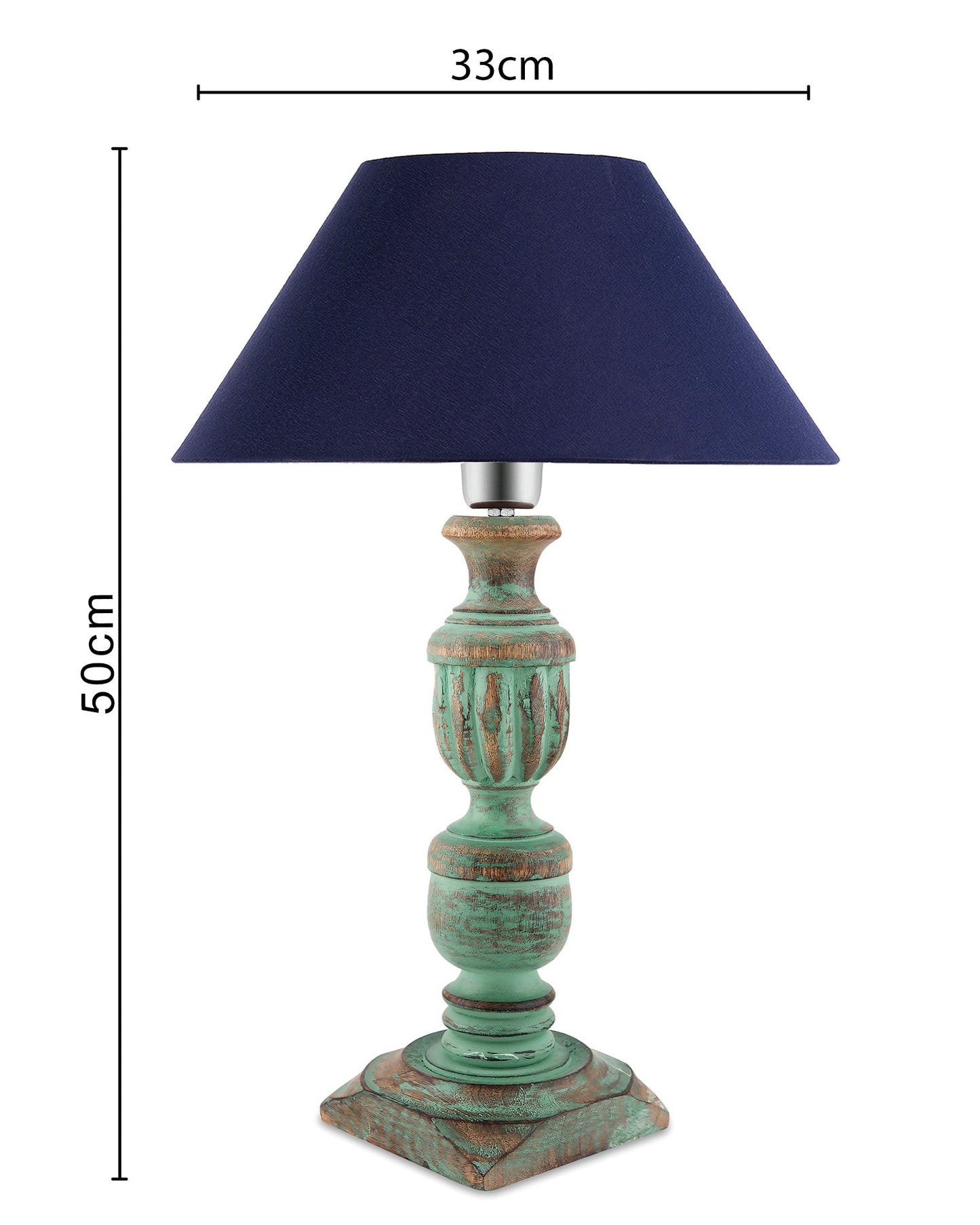 Rustic Algae French Trophy Carved Table lamp with Cone Shade