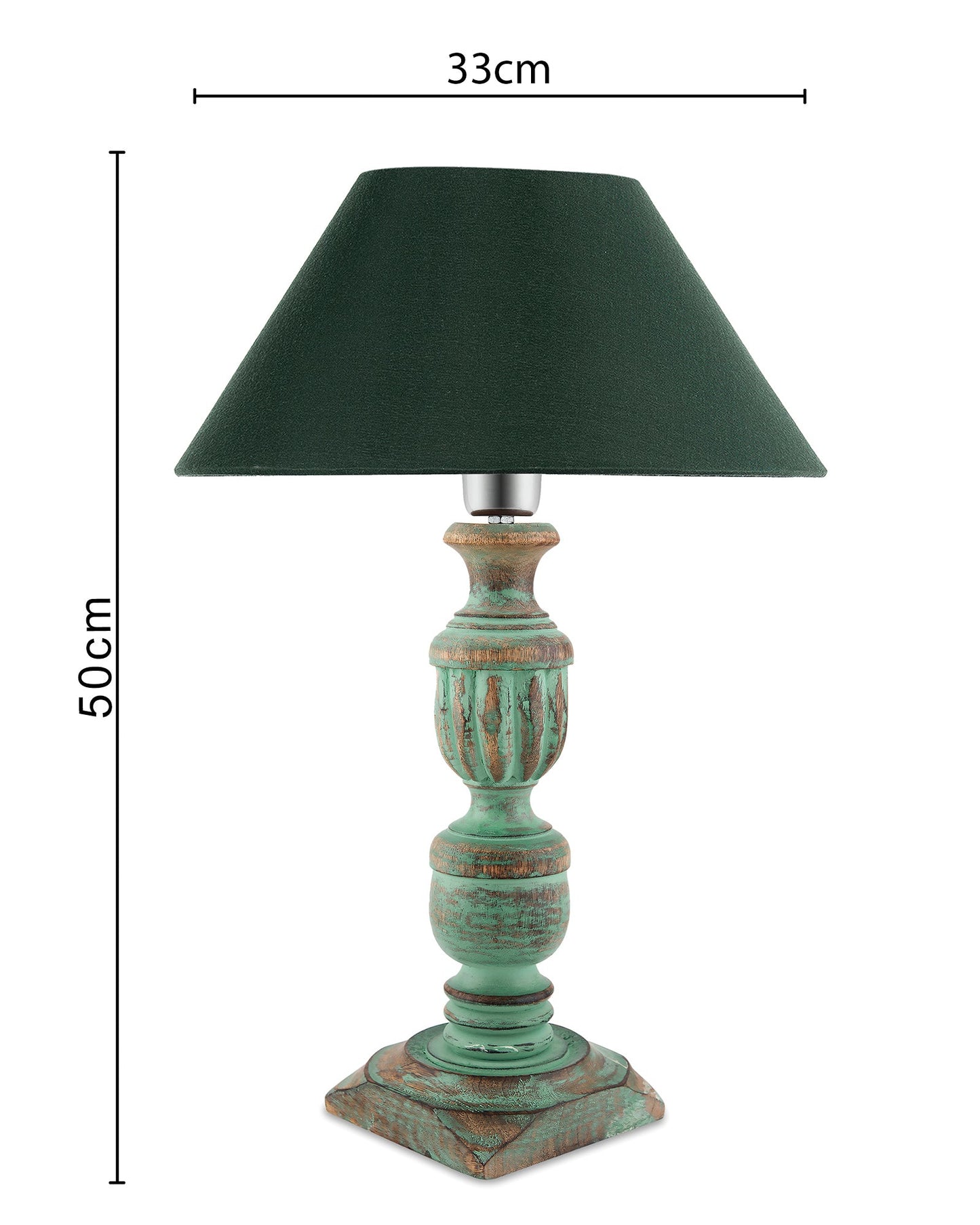 Rustic Algae French Trophy Carved Table lamp with Cone Shade