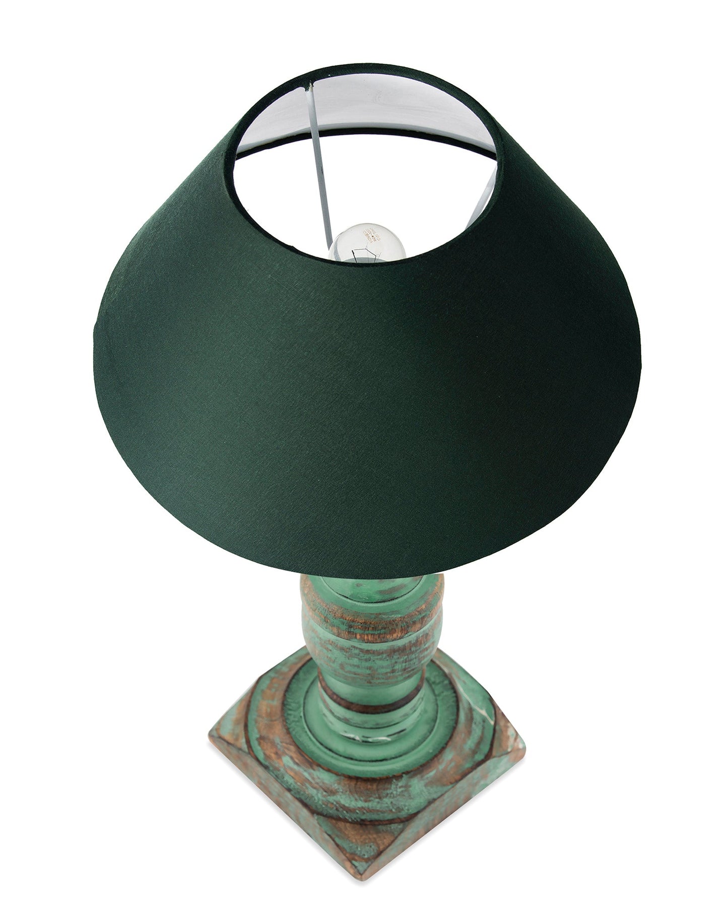 Rustic Algae French Trophy Carved Table lamp with Cone Shade